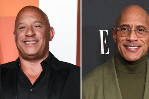 Vin Diesel (l.) gratulierte Dwayne Johnson zu seiner Leistung in "The Smashing Machine".