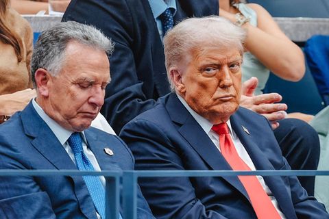 Steve Witkoff und Donald Trump bei den US Open