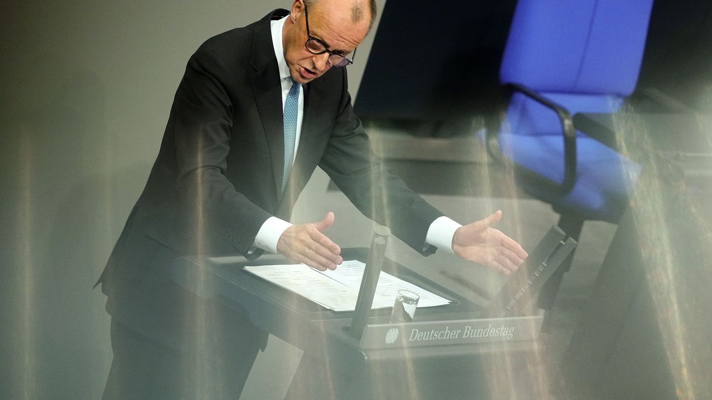 Der Bundeskanzler in der Generaldebatte im Bundestag. Foto: Kay Nietfeld/dpa