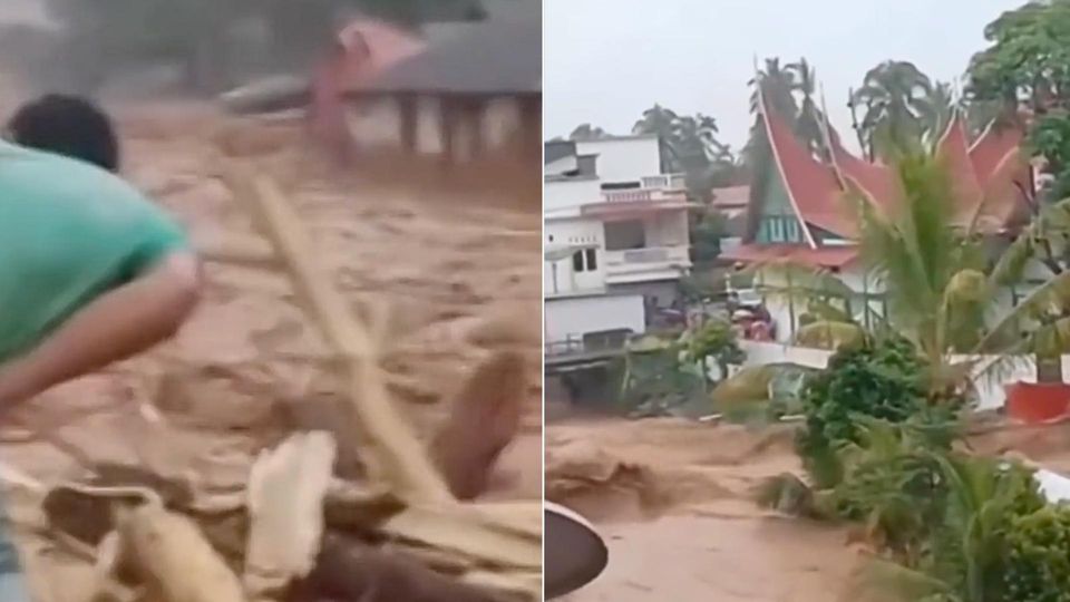 Erdrutsch rast auf Inselbewohner zu