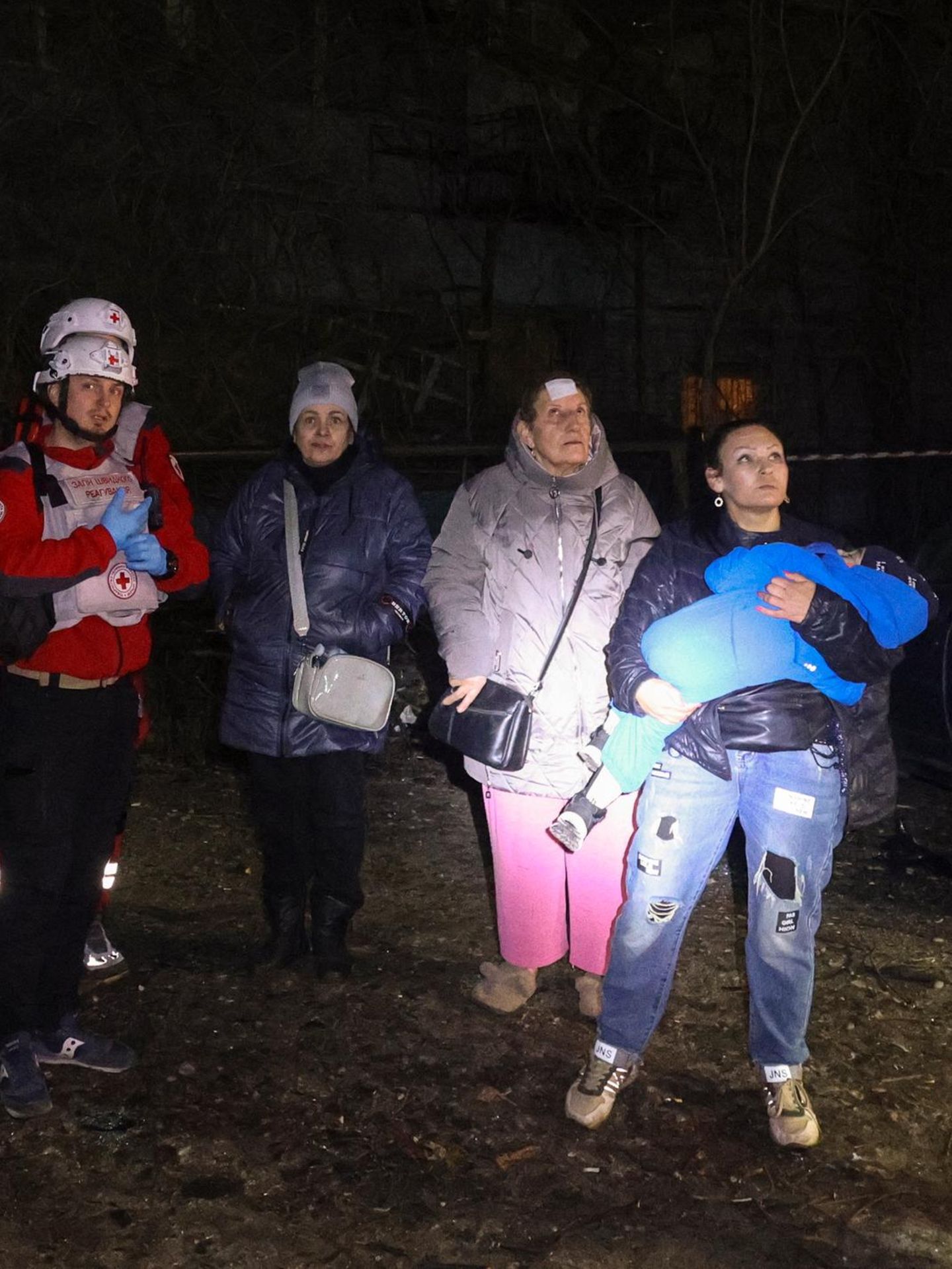 Ukraine: Menschen im Dunkeln