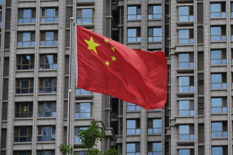 Eine chinesische Flagge: Proteste im ländlichen Raum haben in den vergangene Jahren zugenommen (Archivbild)