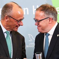 Friedrich Merz und Mario Voigt