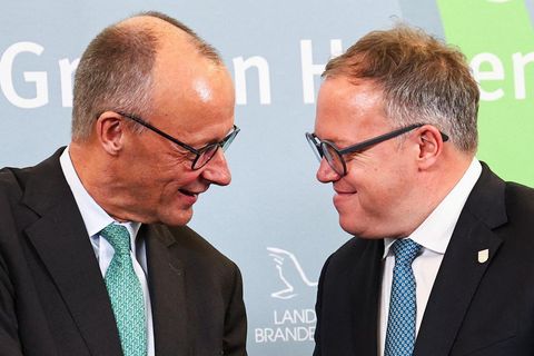 Friedrich Merz und Mario Voigt