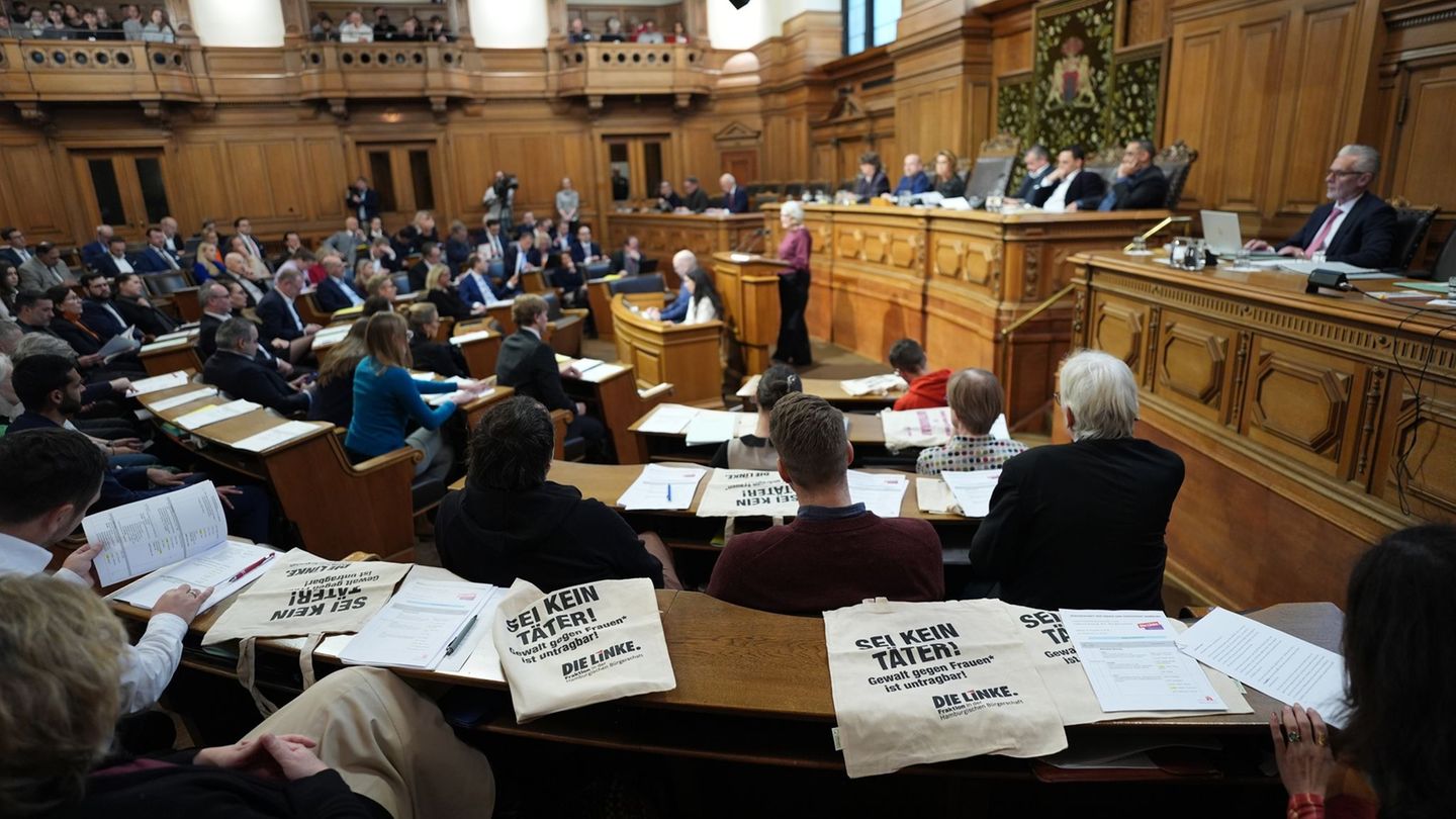 Die Bürgerschaft diskutierte, wie man Frauen besser vor Gewalt schützen kann. Foto: Marcus Brandt/dpa