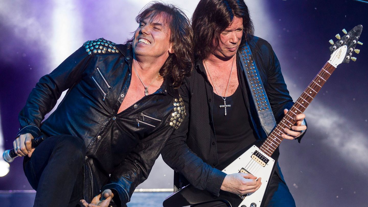Sänger Joey Tempest und Gitarrist John Norum von der schwedischen Rockband Europe kommen 2026 nach Deutschland. Foto: picture al