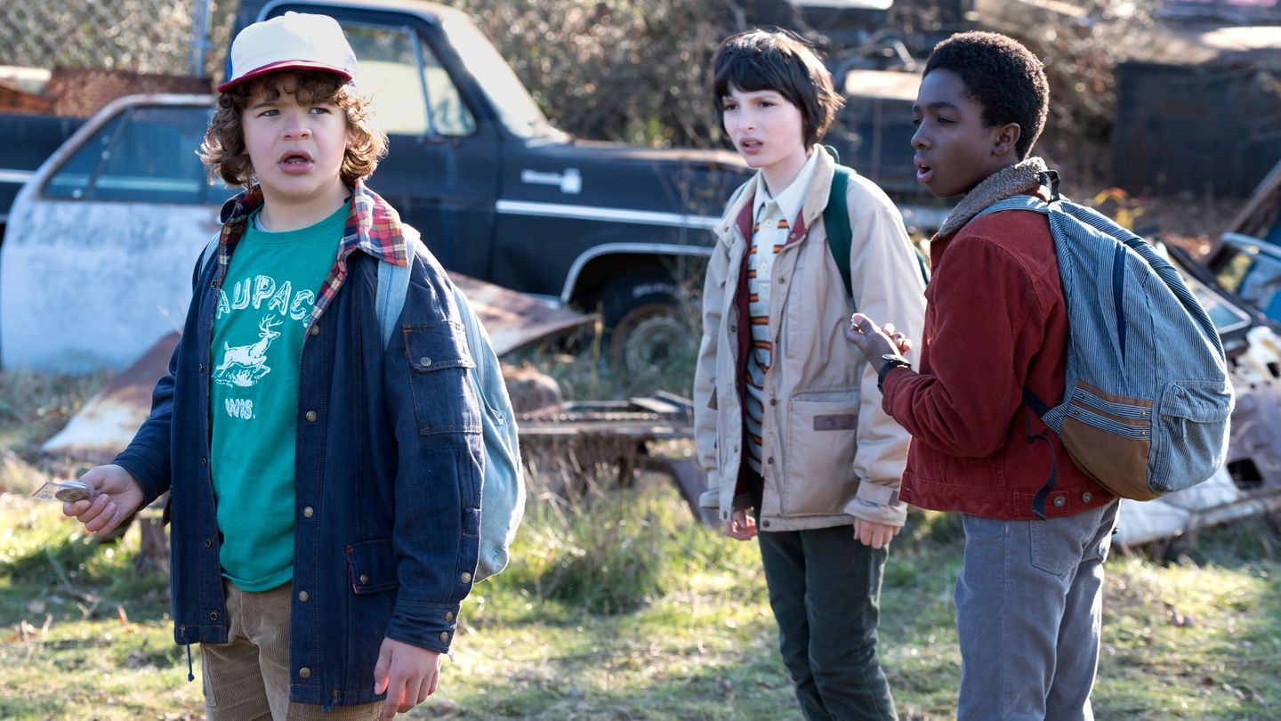 Auch er gehört zur Freundesgruppe: Dustin Henderson (links) ist ein hochintelligenter Junge und immer für einen Lacher gut. Sowohl der Darsteller Gaten Matarazzo als auch seine Rolle leiden an Kleidokranialer Dysplasie, einer seltenen Erbkrankheit, die die Entwicklung von Knochen und Zähnen beeinflusst.