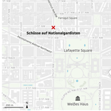 Die Tat ereignete sich einige Straßen weiter nördlich des Weißen Hauses an einer Kreuzung