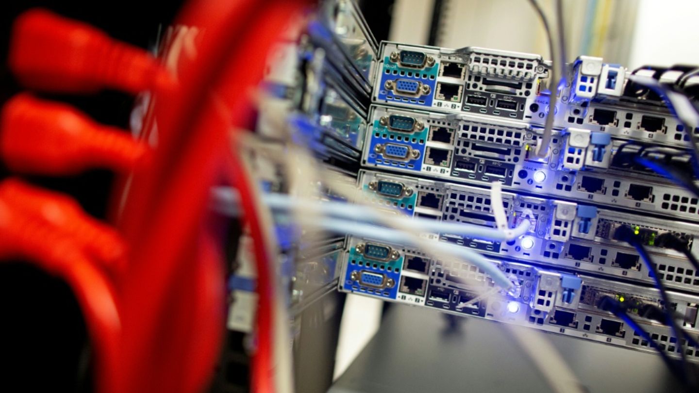 Computerserver in Rechenzentrum