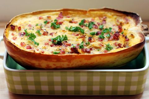 Spaghettikürbis alla carbonara: So gelingt es