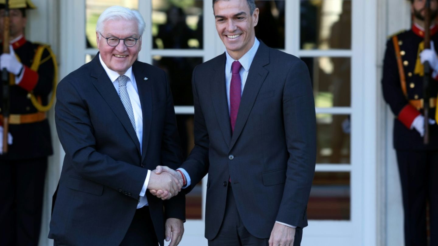 Steinmeier (l.) mit Sánchez