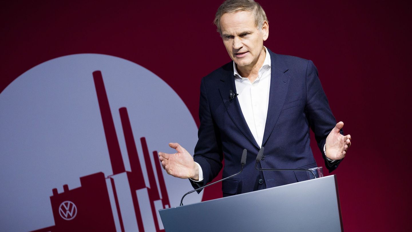 Oliver Blume beim Festakt zu 80 Jahre Mitbestimmung bei VW: "Kein Gegensatz zur Unternehmensführung". Foto: Moritz Frankenberg/d
