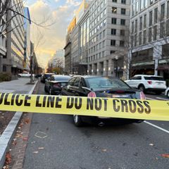 Absperrbänder hingen nach der Tat in den Straßen Washingtons