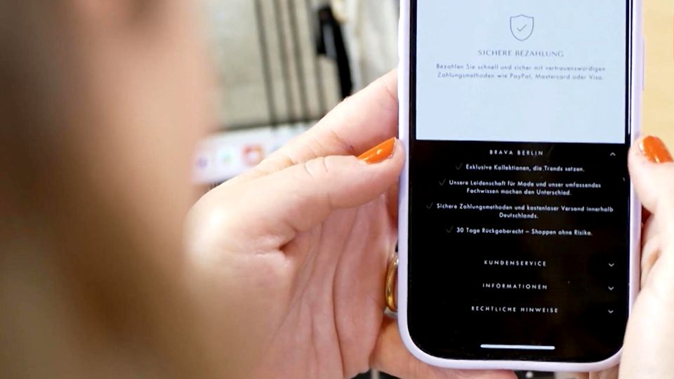 Online-Shop auf einem Smartphone.