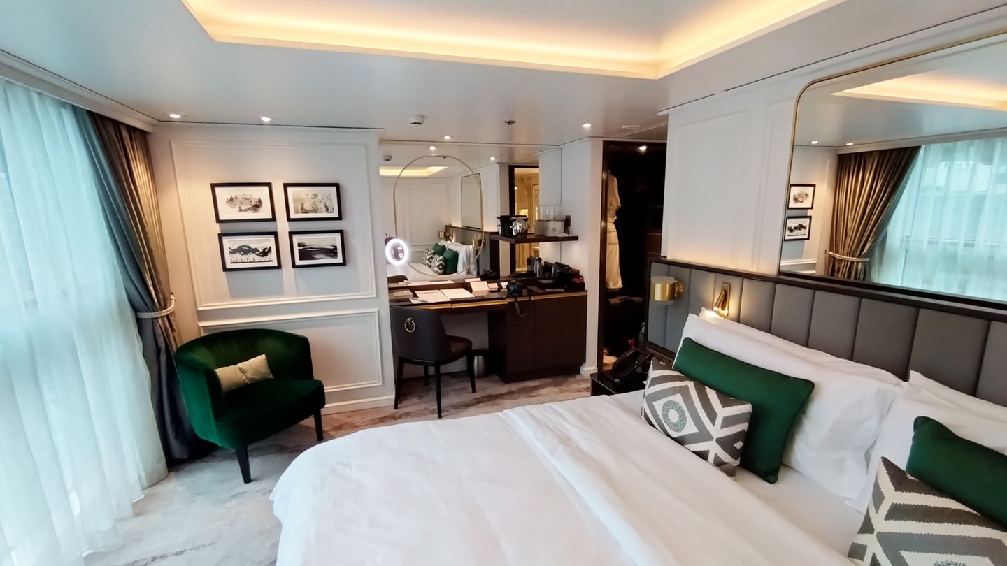 Blick in eine Kabine