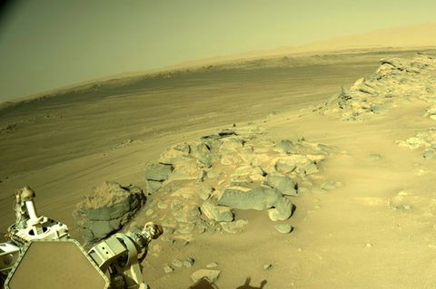 Von "Perseverance" geschossenes Foto auf dem Mars, 2021