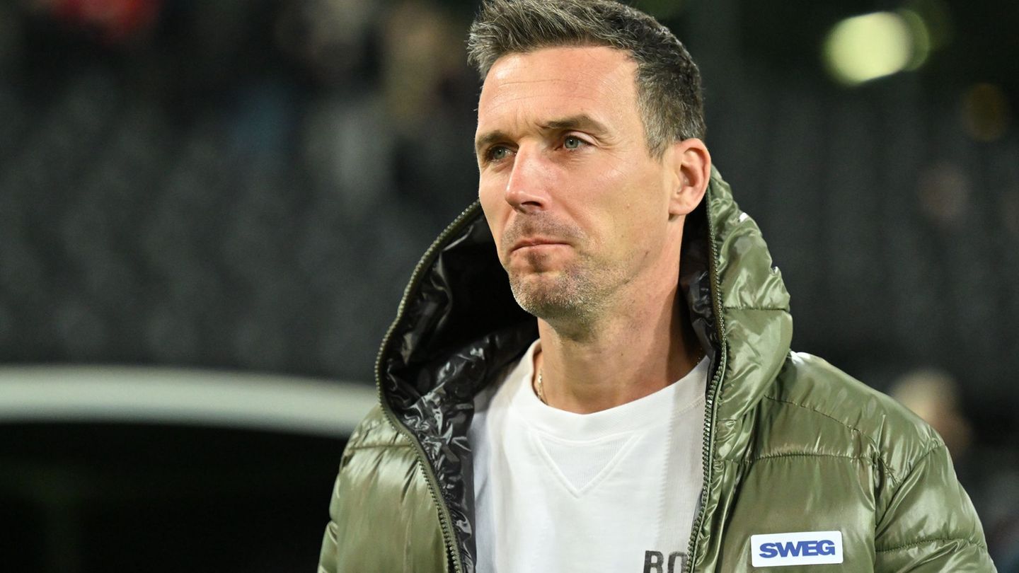 Kassierte die Niederlage in Folge: KSC-Trainer Christian Eichner Foto: Swen Pförtner/dpa