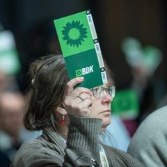 Grüne stimmen per Handzeichen ab