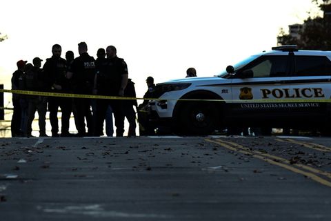 Polizeibeamte am Tatort in Washington