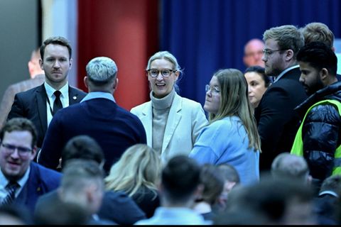 AfD-Co-Chefin Weidel am Samstag in der Halle in Gießen