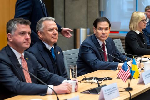 Rubio und Witkoff sind Vertreter der US-Seite bei den Gesprächen mit der ukrainischen Delegation. (Archivbild) Foto: Martial Tre