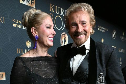 Thomas Gottschalk mit Frau Karina Mroß bei Verleihung der österreichischen Film- und Fernsehpreise "Romy"