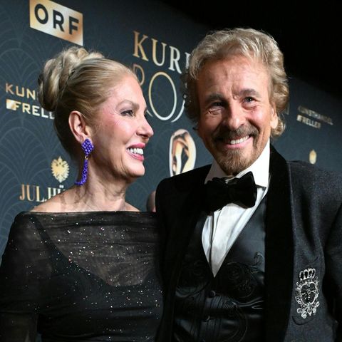 Thomas Gottschalk mit Frau Karina Mroß bei Verleihung der österreichischen Film- und Fernsehpreise "Romy"