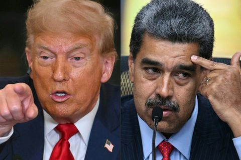 Trump (l.) und Maduro