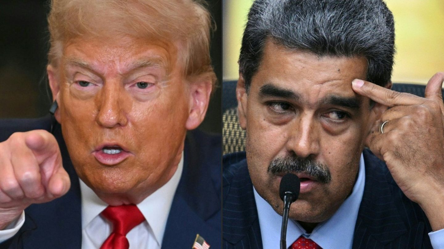 Trump (l.) und Maduro