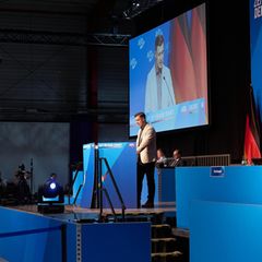 Jean-Pascal Hohm, Chef der neuen AfD Jugendorganisation «Generation Deutschland», spricht auf der Gründungsveranstaltung