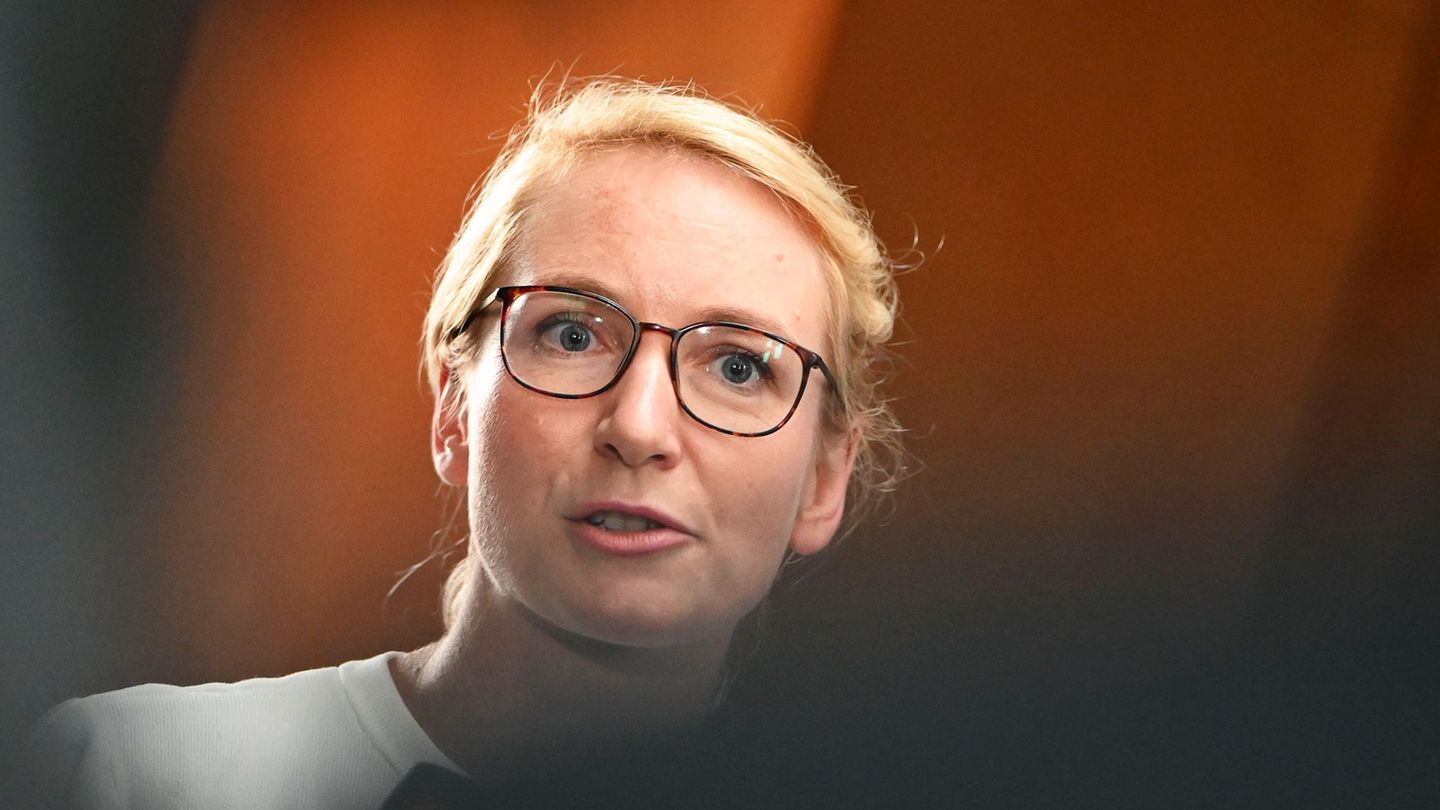 Linken-Chefin Ines Schwerdtner hält die Proteste gegen die Gründung der AfD-Nachwuchsorganisation für legitim. (Archivbild) Foto