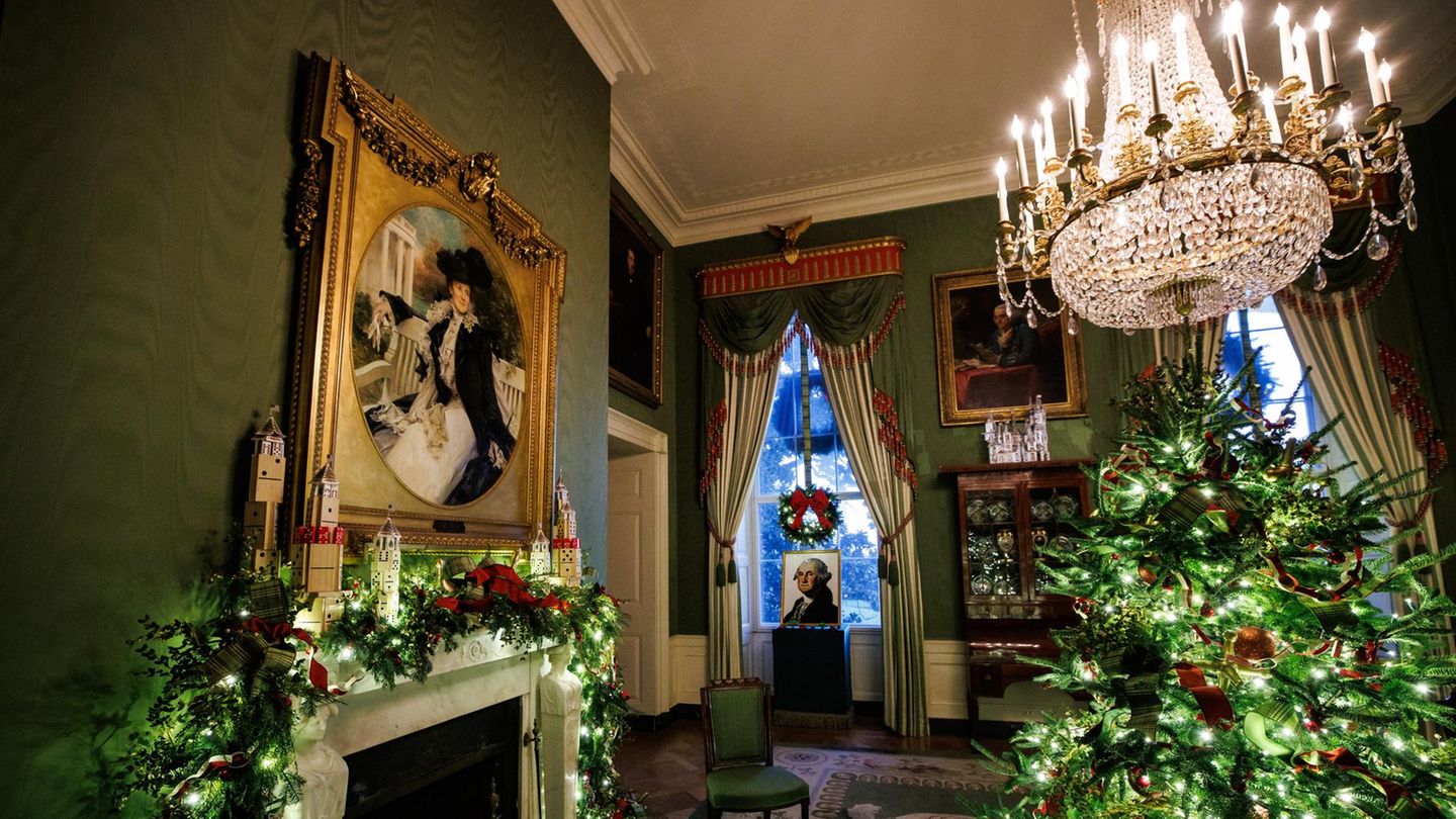 Der grüne Raum in seiner weihnachtlichen Pracht