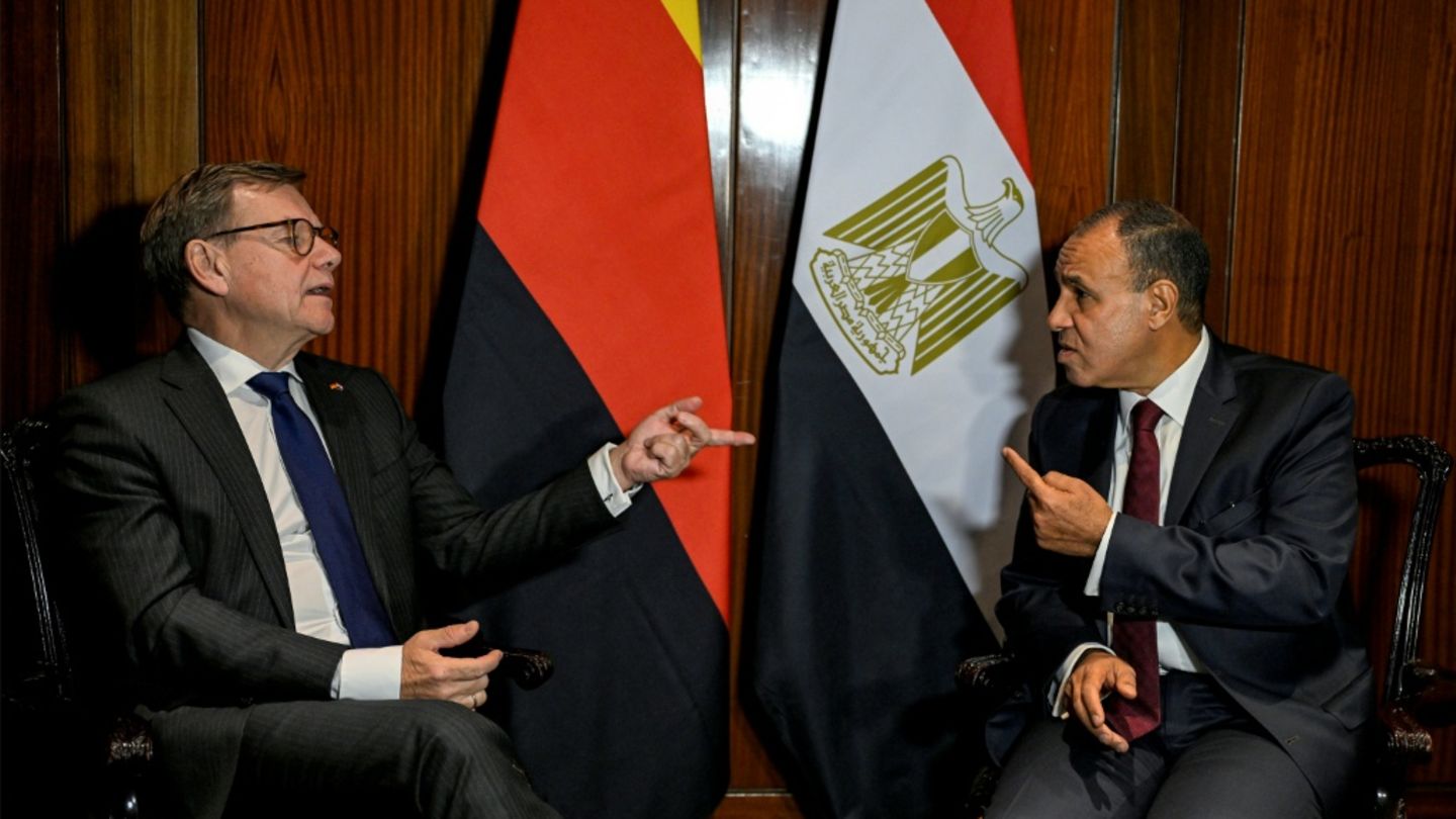 Wadephul (links) und Abdelatty in Kairo, Oktober