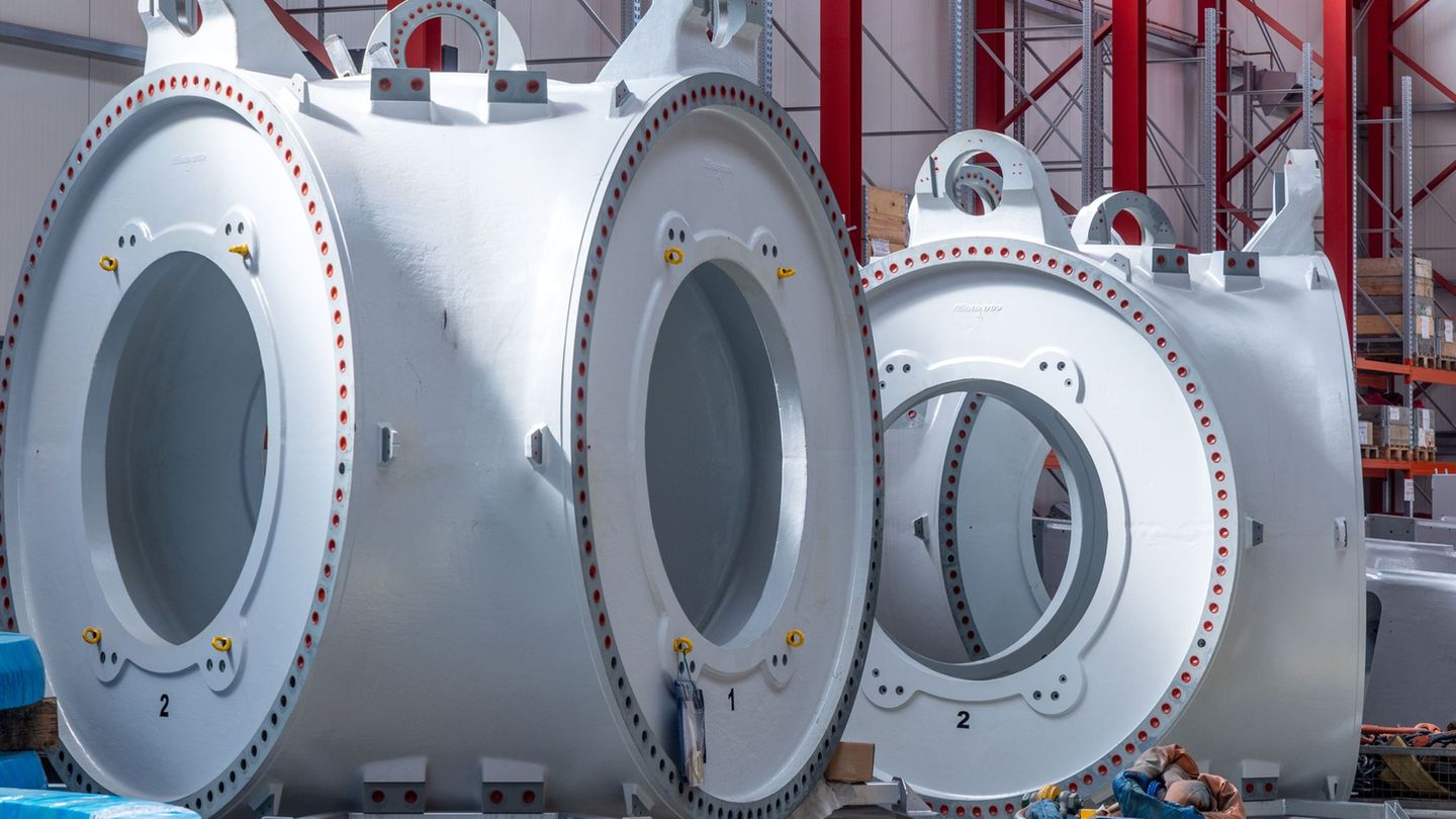 Die Turbinenproduktion beim insolventen Windanlagenbauer Eno Energy ist eingestellt worden. (Archivbild) Foto: Jens Büttner/dpa