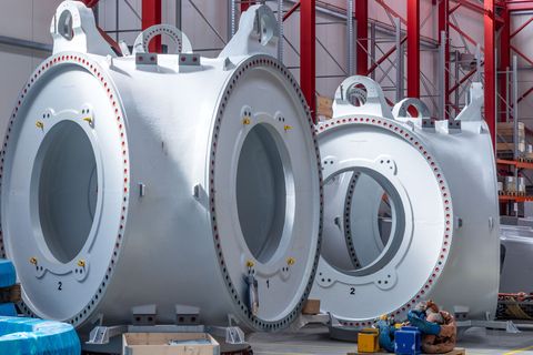 Die Turbinenproduktion beim insolventen Windanlagenbauer Eno Energy ist eingestellt worden. (Archivbild) Foto: Jens Büttner/dpa