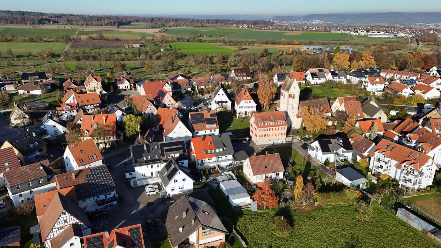 Ein Wohngebiet mit vielen Immobilien in Gäufelden im Landkreis Böblingen