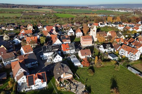 Ein Wohngebiet mit vielen Immobilien in Gäufelden im Landkreis Böblingen