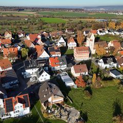 Ein Wohngebiet mit vielen Immobilien in Gäufelden im Landkreis Böblingen