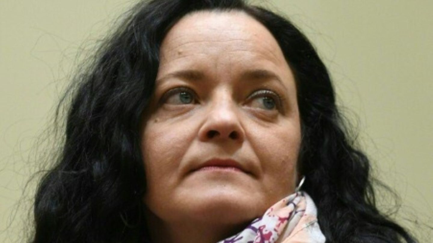 Beate Zschäpe im Jahr 2017 im Münchner NSU-Prozess