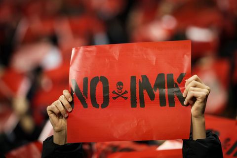 In vielen Stadien hatte es zuletzt Proteste gegen die Pläne der Innenministerkonferenz gegeben. (Archivbild) Foto: Christian Cha