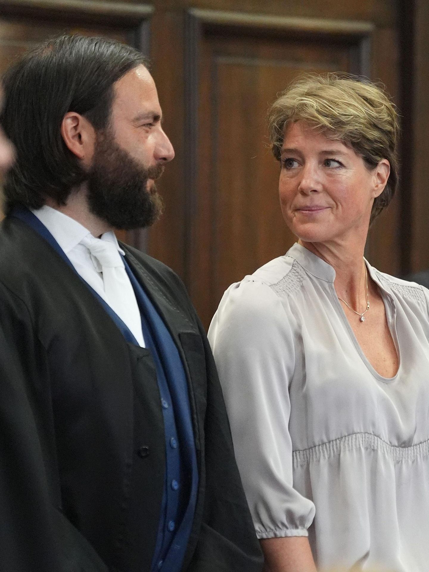 Ingo Bott und seine Mandantin Christina Block verstehen sich gut