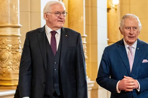 Frank-Walter Steinmeier und König Charles bei dessen Besuch 2023 in Berlin.