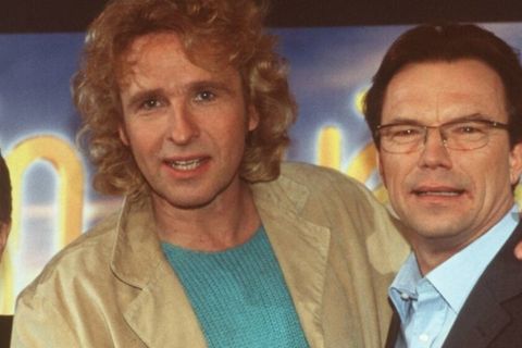 Lange Verbundenheit: Thomas Gottschalk und Wolfgang Lippert (r.) bei 20 Jahre "Wetten, dass..?" im Jahr 2001.