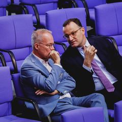 Ringen um das Rentenpaket: Matthias Miersch, Fraktionsvorsitzender der SPD, und Unionsfraktionschef Jens Spahn (CDU)