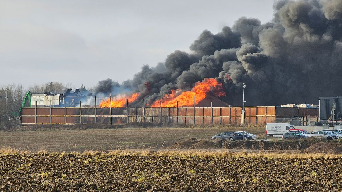 Rund 300 Kräfte von Polizei, Feuerwehr und Rettungsorganisationen waren wegen des Feuers im Einsatz. Foto: Mike Müller/dpa