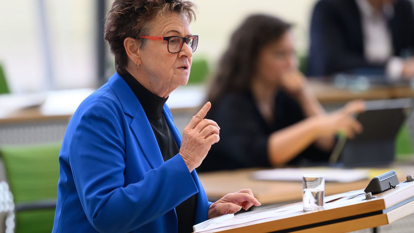 BSW-Fraktionschefin Sabine Zimmermann hat den Zustand der politischen Kultur auch in Sachsen beklagt. Foto: Robert Michael/dpa