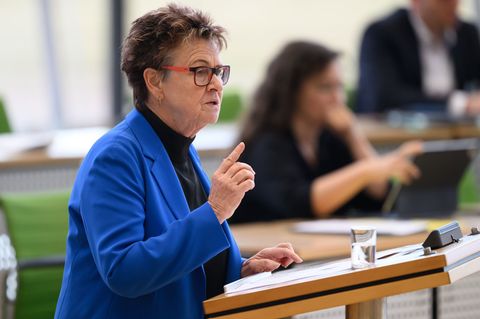 BSW-Fraktionschefin Sabine Zimmermann hat den Zustand der politischen Kultur auch in Sachsen beklagt. Foto: Robert Michael/dpa