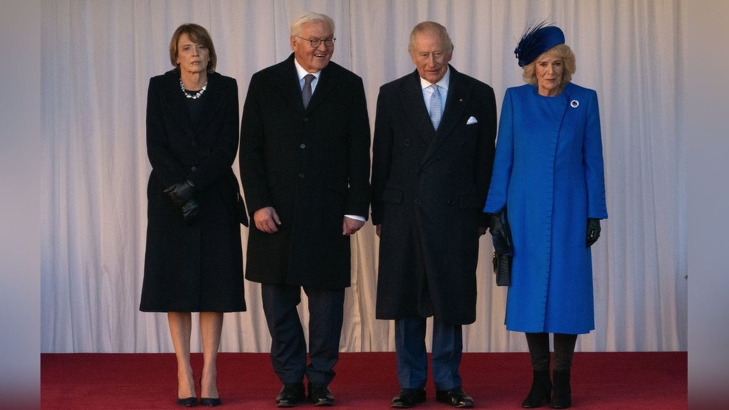 König Charles und Königin Camilla mit ihren Gästen Frank-Walter Steinmeier und Elke Büdenbender in Windsor.