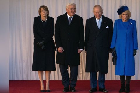 König Charles und Königin Camilla mit ihren Gästen Frank-Walter Steinmeier und Elke Büdenbender in Windsor.