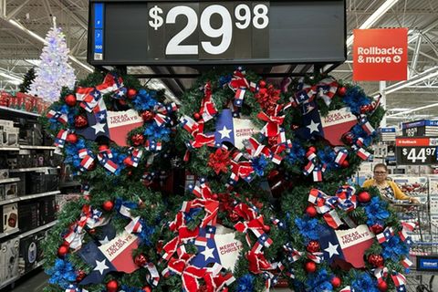 Weihnachtsartikel in einem US-Supermarkt in Houston